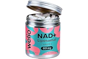 WELIO Liposomal NAD Supplement 601mg | Anti-Aging & Cellular Energy | Advanced NAD+ for Women & Men | NMN Supplement Alternative | Skin, Cognitive Function, Antioxidant Support – 60 High Purity Capsules