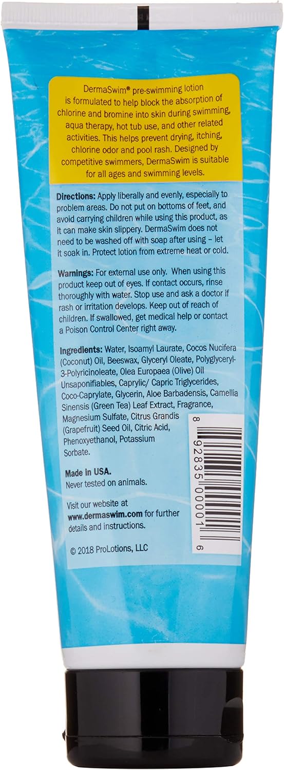 Dermaswim Pro 8 Ounce Tube Pre Swimming Lotion Amazon Co Uk Beauty