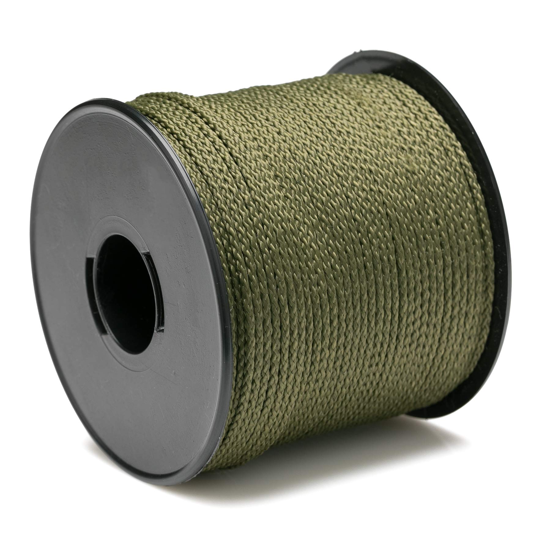 Flandria 411 K Solid Braided Polypropylene Halyard, Diameter 2 mm, ± 100 m Spool, Khaki