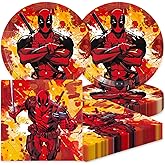 Bahteliv 40Pack Dead Party Supplies include 20 plates, 20 napkins for The Pool party decoration