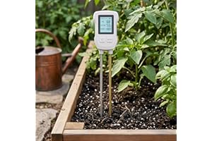 3-in-1 Soil Moisture Meter, Soil Moisture Test & PH Meter/Sunlight Intensity, Backlight LCD Display for Gardening, Farming an