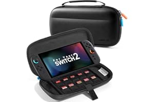 JSAUX Slim Carrying Case for Nintendo Switch 2 2025, Portable Switch 2 Case with 10 Game Slots, Protective Hard Shell for Tra