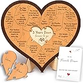Stofinity 3 Year Anniversary Wooden Gifts For Him Her - 3rd Anniversary Wedding Gifts For Couple, Happy 3rd Anniversary Marriage Gifts For Husband Wife, Leather Third Anniversary Dating Gift