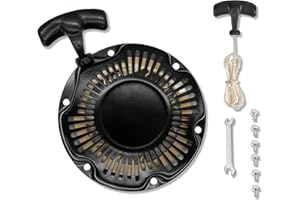 JMCHstore Pull Start Recoil Starter Assembly for FPR GMB100 Coleman CT100U CC100X 98cc, Predator 79cc 3HP Engine, Massimo MB100 79cc Mini Bike, SK100 CK100 Go Kart(Obsidian Black)