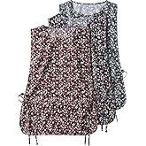 woonfond 3 pack Women Cobbler Apron Vintage Floral Aprons for Women Chef Bakers Apron for Baking, Cooking, Gardening