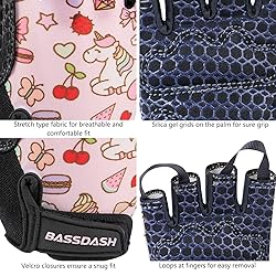 BASSDASH UPF 50+ Kids' Gloves with Padded Grippy