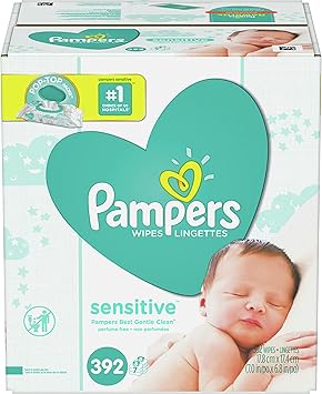 pampers sensitive wipes pop top