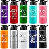 Roshtia 10 Pcs Christmas Aluminum Water Bottles Thank You Gifts Teacher Appreciation Gifts Bulk Water Bottle with Lids May You Be Proud of Reusable Leakproof for School Mother Employee Coworker(17 oz)