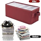 UENTIP CD Storage Boxes Pack of 2 30/60/165 Capacity Red view 3