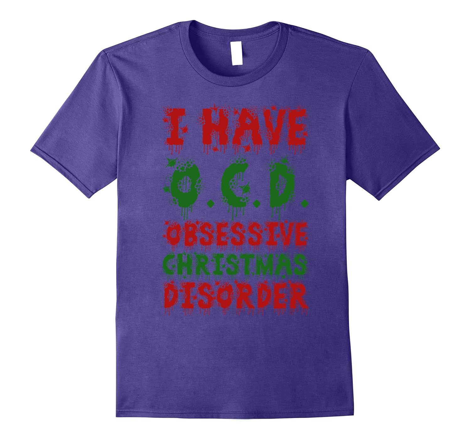 I Have OCD Obsessive Christmas Disorder T-Shirt-Rose