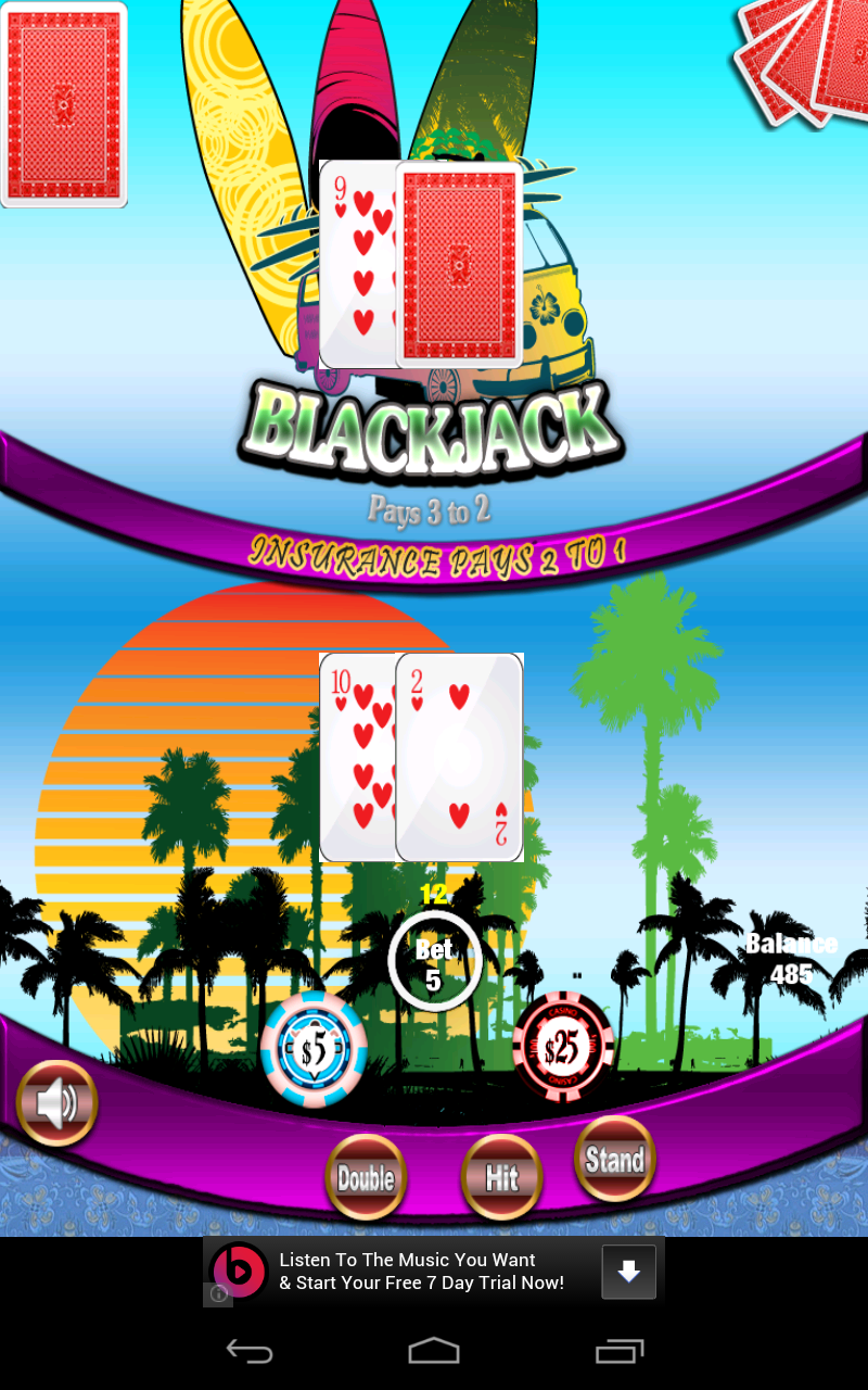 Mega Vacation Blackjack Journey Master Free Blackjack 21 Hippie Springbreak Total Cards