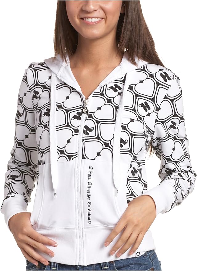 Harajuku Lovers Juniors Heartlip Hoodie at Amazon Women’s Clothing