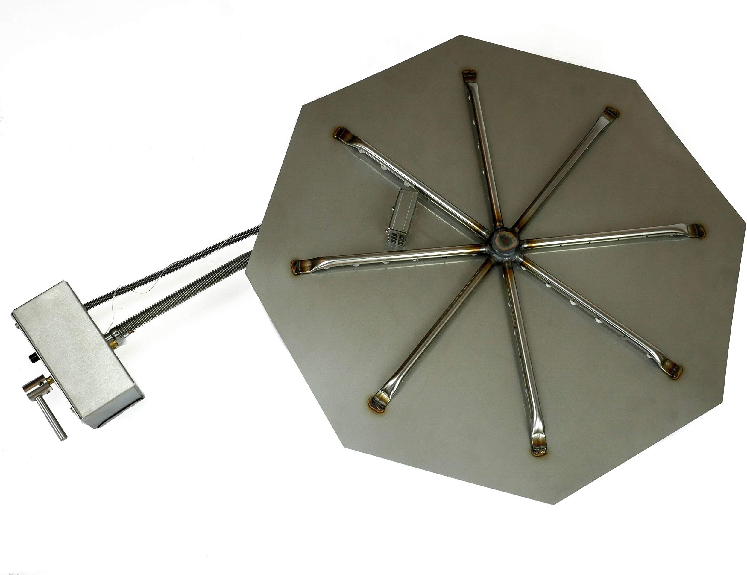 Brightstar, Gas Fire Pit Burner, Octagonal, 18kw, Mains Gas