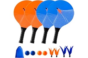 U&C Planet Paddle Ball Outdoor Game, Perfect Family Games for Kids Adults, Beach Badminton Set, Fun Indoor Backyard Park Camping Yard Game