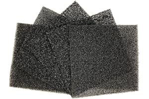 QINIZX 5 Pack Set Solder Smoke Fume Absorber Activated Carbon Filter Sponge Solder Extractor Filter Replacement Fume Filters DIY Working Fan for Soldering Station (4.73x4.73x0.2inch)