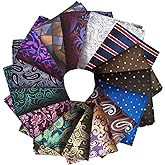 Faylapa 15 Pcs Pocket Squares sets for Man Suit, Assorted Colors Men Suit Pocket Square Handkerchiefs Wedding Party Gift