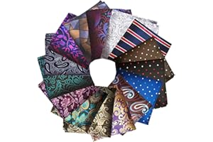 15 Pcs Pocket Squares Sets for Man,Assorted Colors Men Suit Jacket Pocket Square Handkerchiefs Wedding Gift, Multicolor