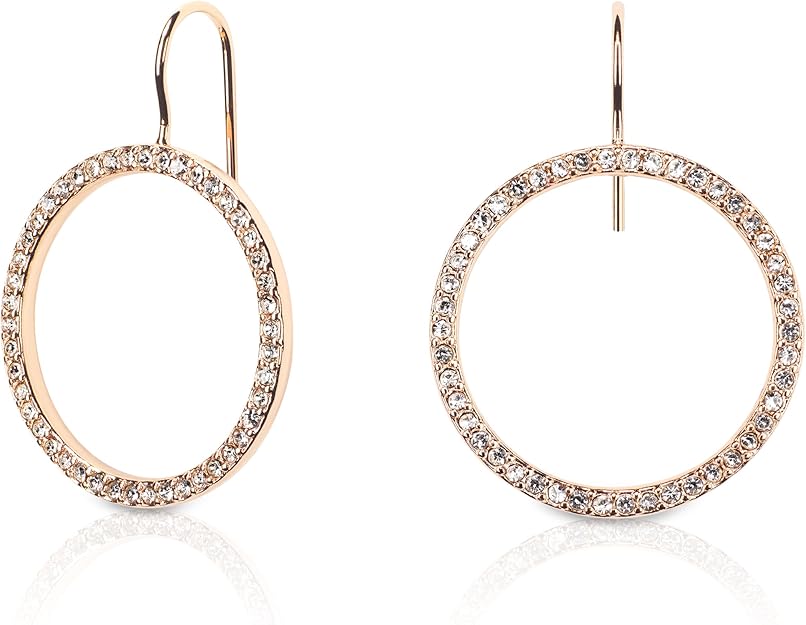 Kate Spade New York Gold Plated Hoop Earrings With Clear