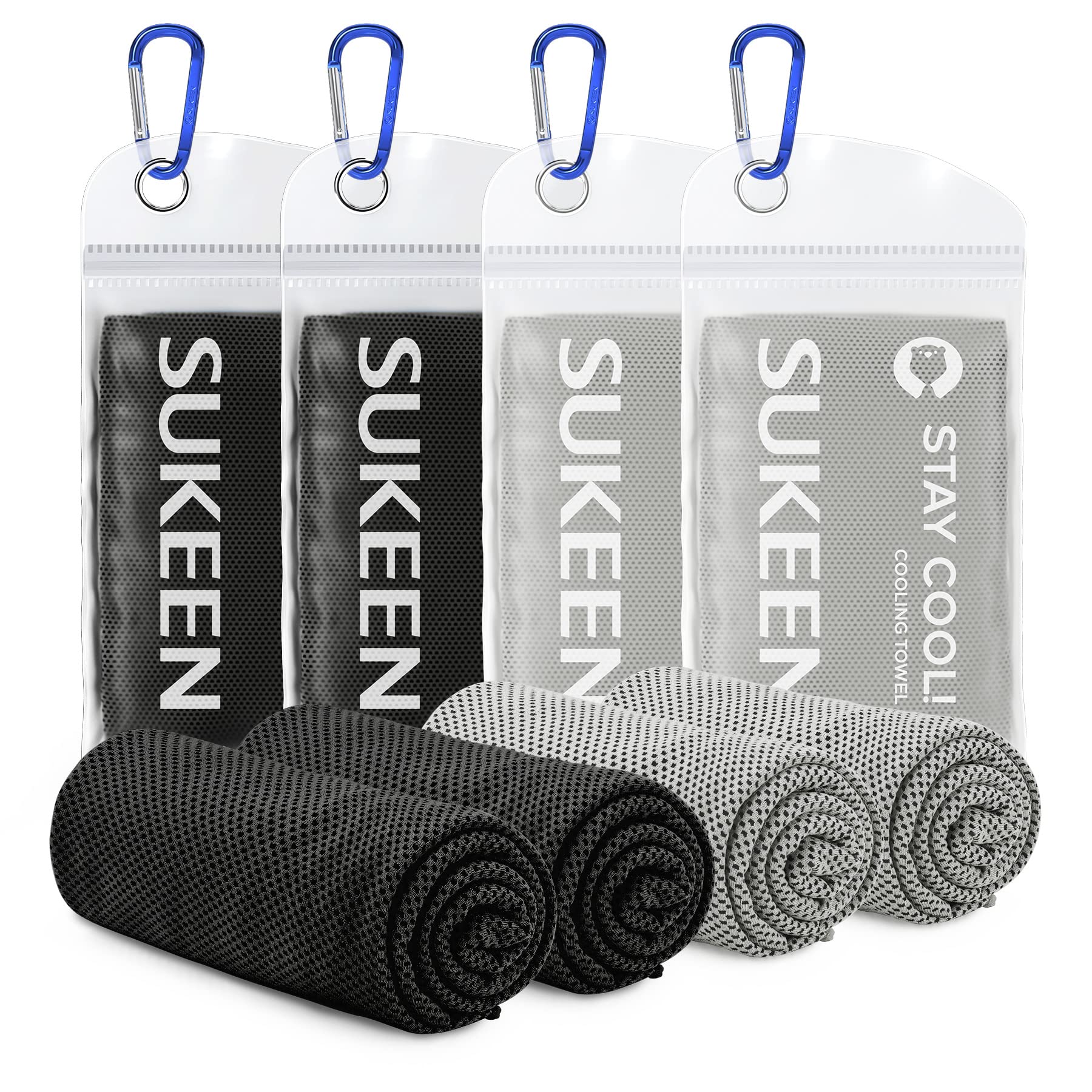 Sukeen Cooling Towel, 40"x12" Cooling Towels for Neck, Soft Breathable Sweat Gym Towel, Stay Cool Ice Cold Towels for Sport Workout Yoga Golf Running Camping — image 1