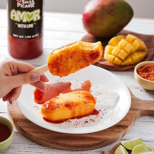 AMOR HOT SAUCE WITH LEMON MEDIUM, RED, 33OZ