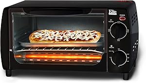MaxiMatic EKA-9210B Elite Cuisine 4-Slice Toaster Oven Broiler, Black