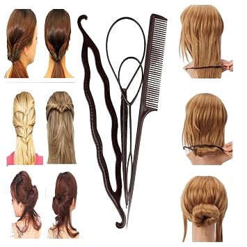 Seneciotm Galexiartm Topsy Tail Braid Ponytail Hair Bun Maker 4 Pc