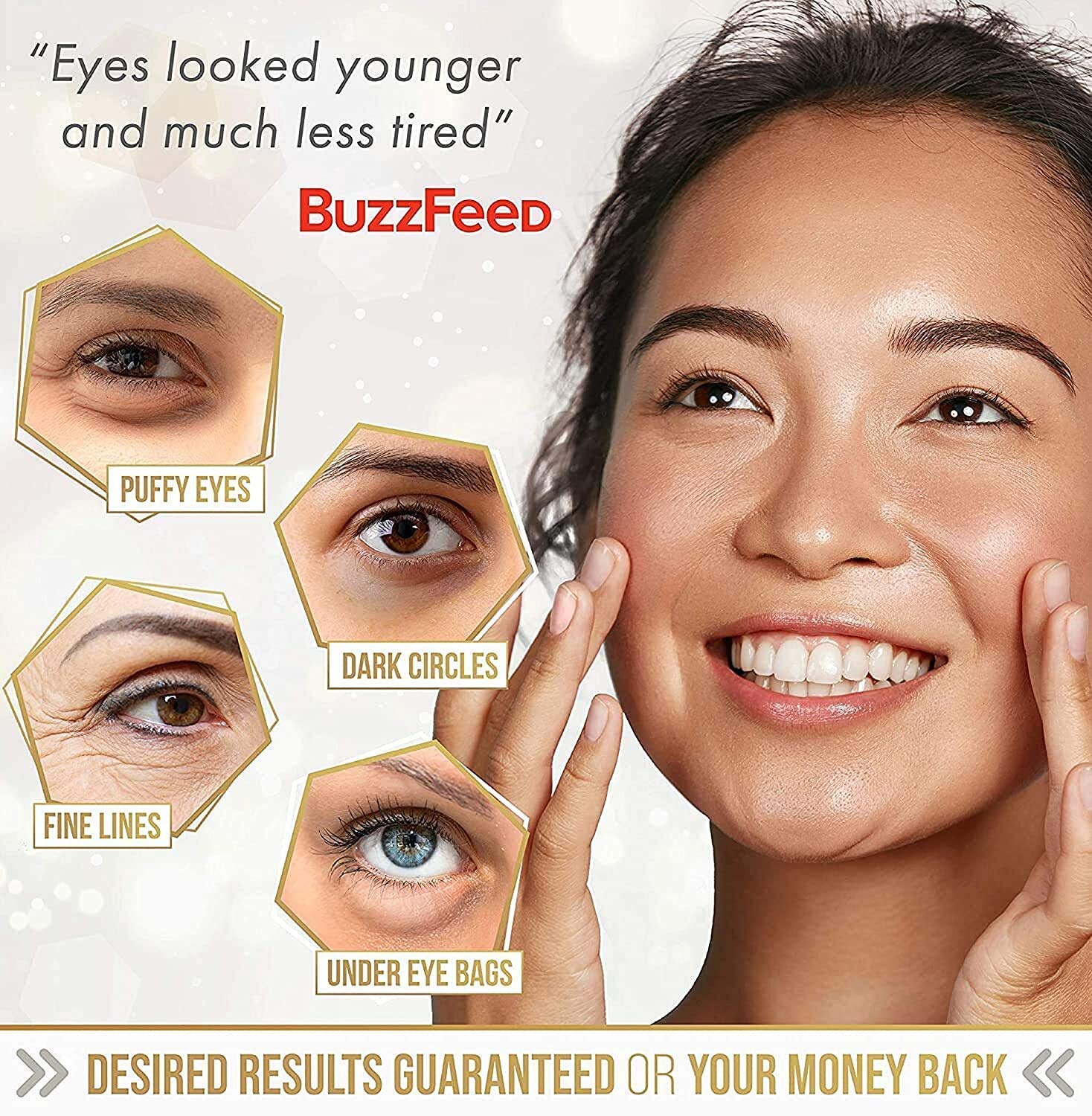 24K Gold Eye Mask– 20 Pairs - Puffy Eyes and Dark Circles Treatments – Look Less Tired and Reduce Wrinkles and Fine Lines Undereye, Revitalize and Refresh Your Skin: Beauty