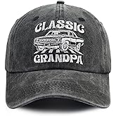 Classic Grandpa Hat for Men, Adjustable Cotton Vintage Car Decor Grandpa Baseball Cap