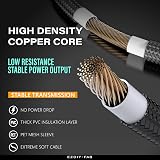 EZDIY-FAB PSU Extension Cable Kit 24Pin 8Pin to 6+2 8Pin 4+4 30cm Carbon view 2