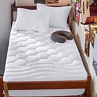 Bedsure Twin XL Mattress Pad Dorm Bedding - Soft Mattress Cover for College, Extra Long Twin Quilted Mattress Protector with 