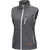 Little Donkey Andy Women's Fleece Lined Softshell Vest Lightweight Windproof Sleeveless Jacket for Hiking Outdoor Travel Golf