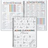 Cleaning Planner, Cleaning Schedule and Checklist Organizer, Daily Weekly Monthly Household Cleaning Planner, Chore Chart Notebook for Home, Family Cleaning Tasks, DIY Home Improvement, Editable Template