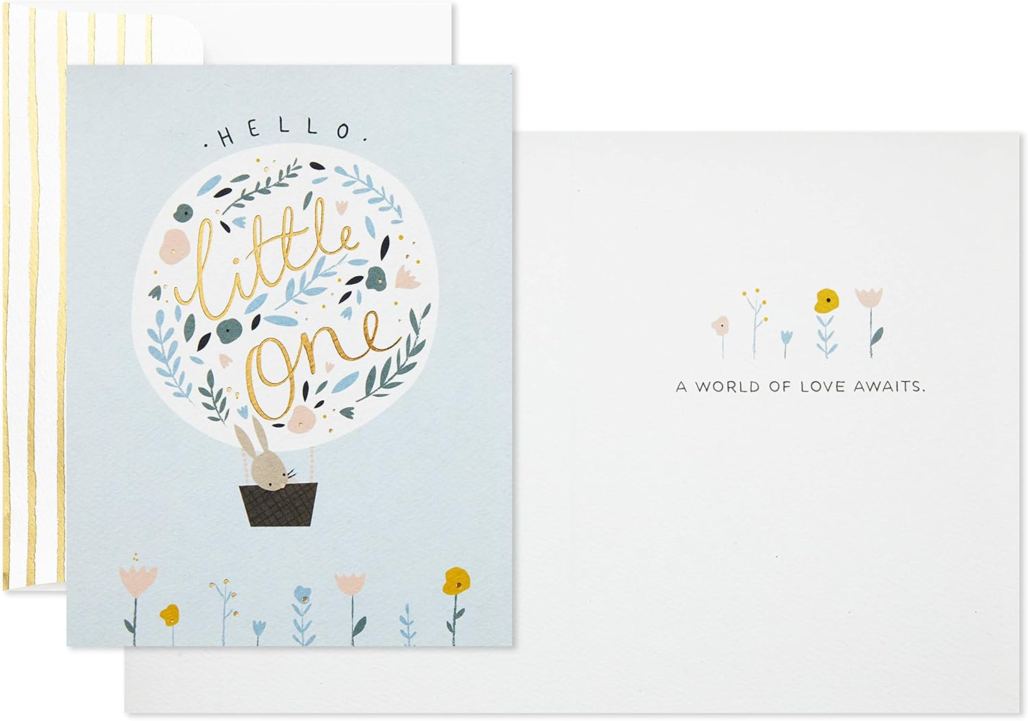 Hallmark Good Mail Baby Shower Card (Hello Little One) : Office Products