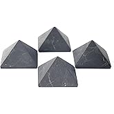 Karelian Heritage Authentic Shungite Pyramids EMF Protection Wholesale Set 3+1 (Non-Polished 50 mm, 2 inches) | Blocker for H