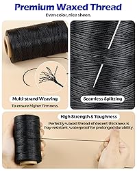 Leather Upholstery Sewing Waxed Thread: PLANTIONAL