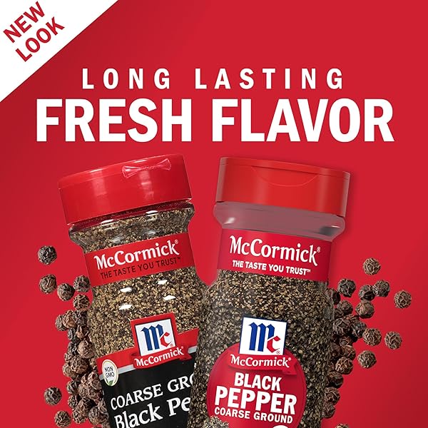 MCCORMICK COARSE GROUND BLACK PEPPER, 3.12 OZ
