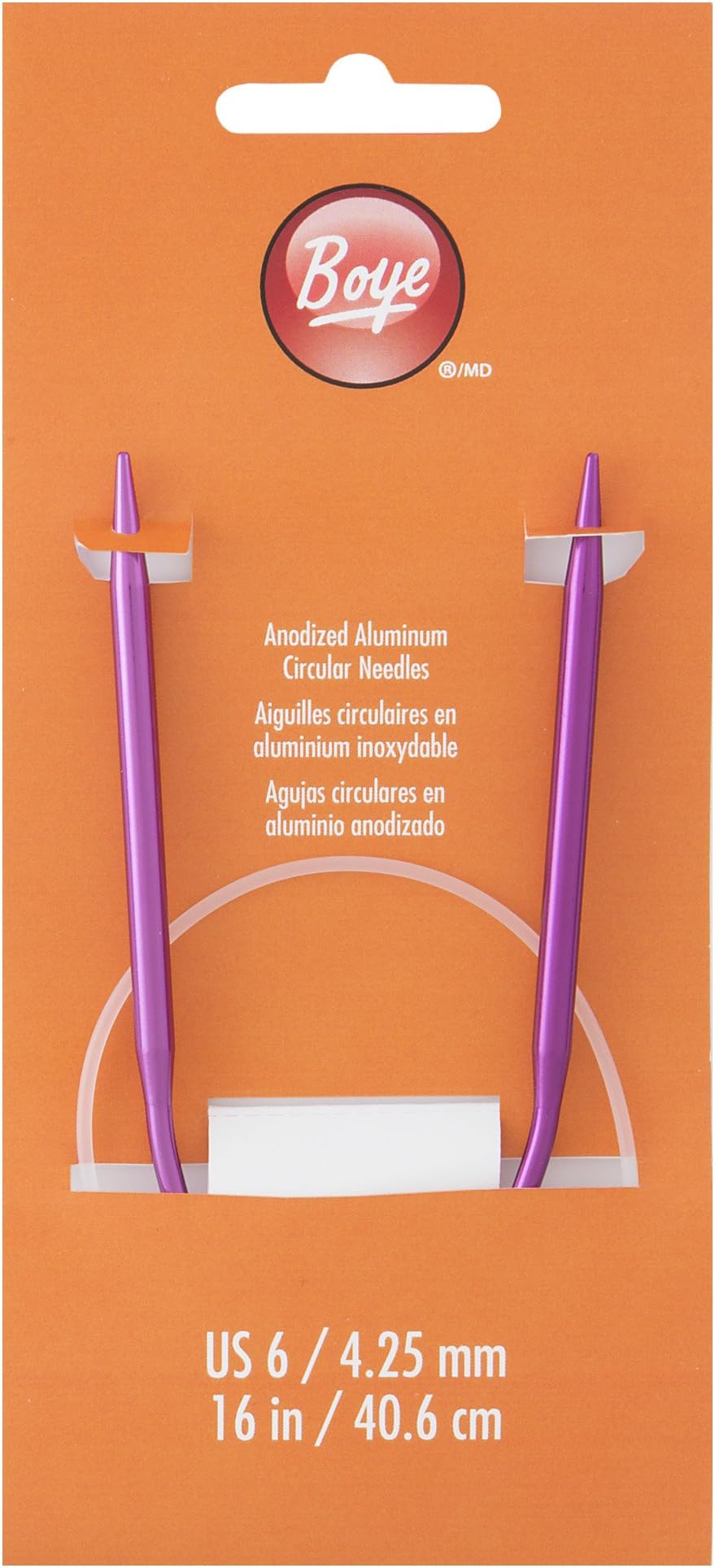 Boye 16-inch Size 6 Circular Aluminium Knitting Needles