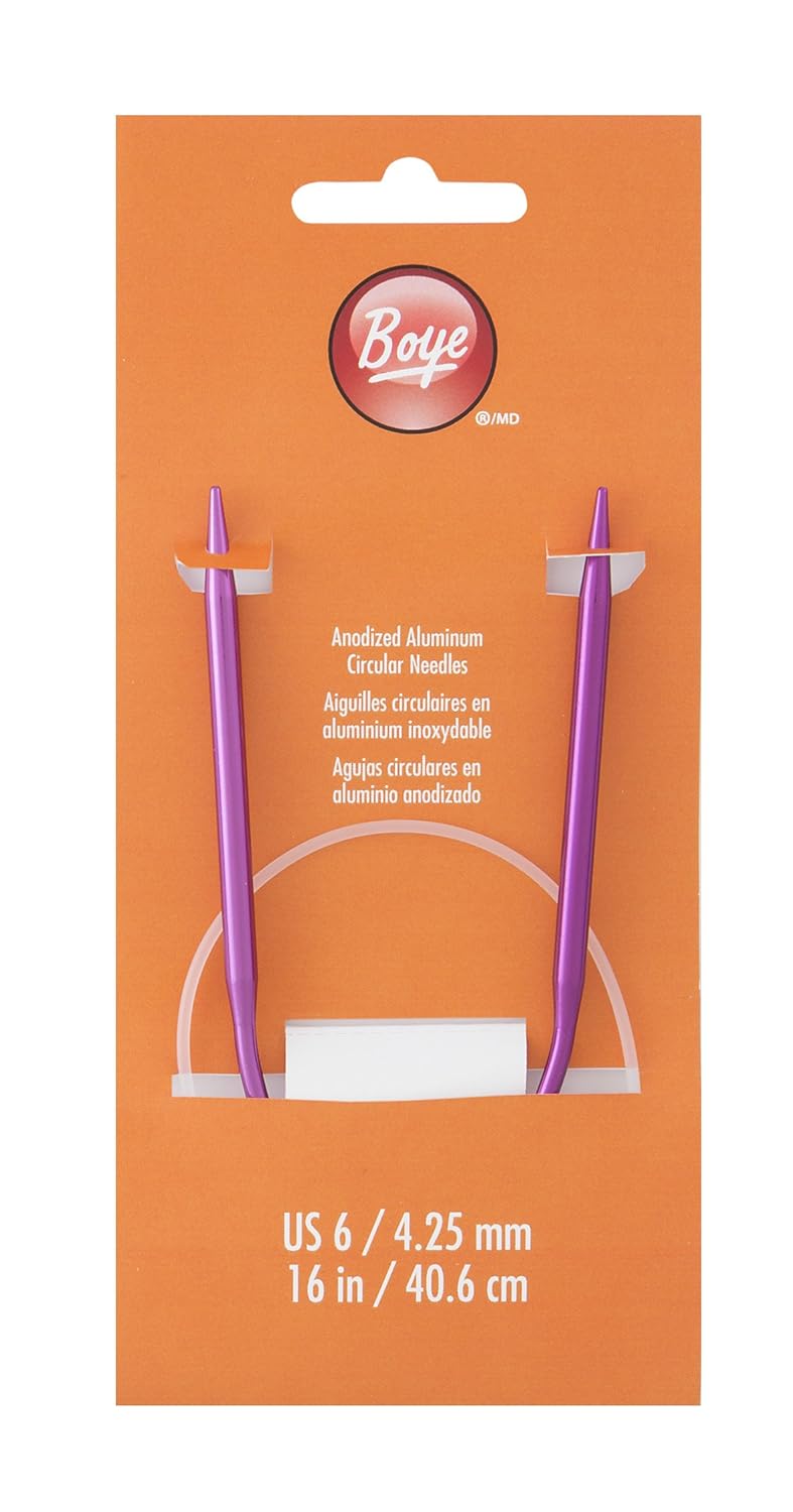 Boye 16inch Size 6 Circular Aluminium Knitting Needles Amazon.co.uk