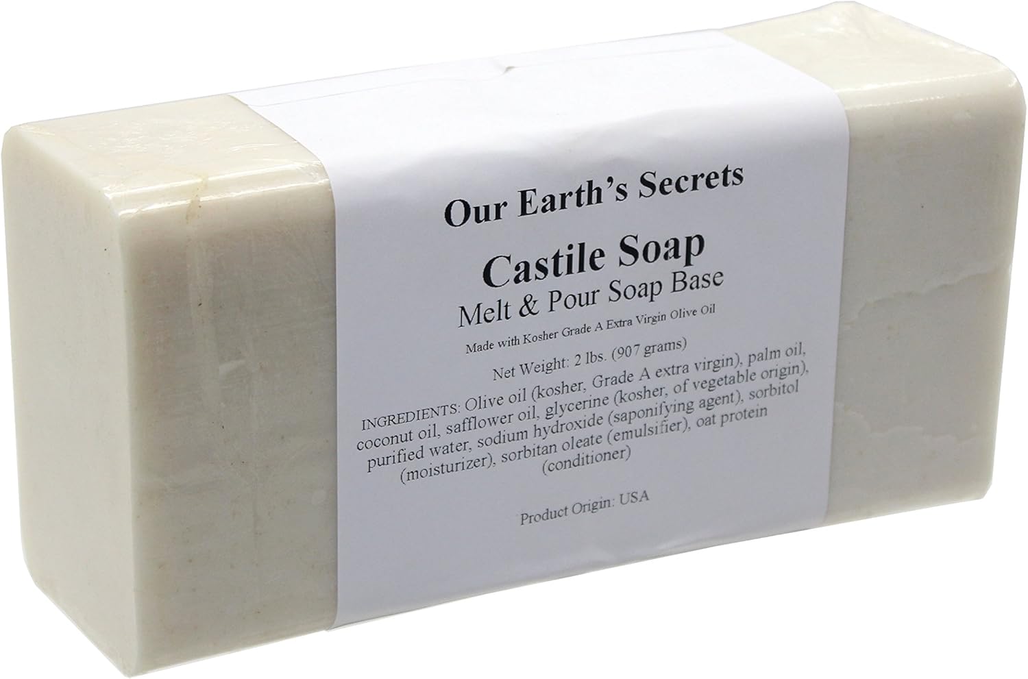 Castile - 2 Lbs Melt and Pour Soap Base - Our Earth's Secrets: Arts, Crafts & Sewing