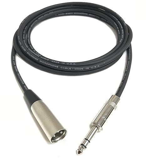 75 Foot Xlr Male To 1 4 Inch Trs Balanced Audio Cable By Custom Cable Connection