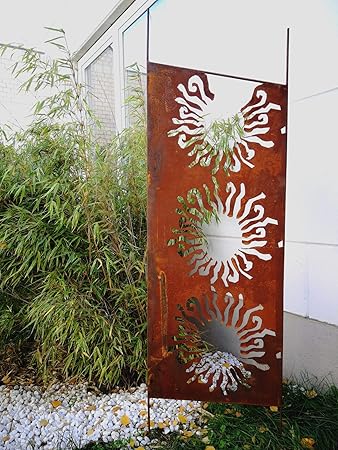 Zen Man Edelrost Gartendeko Metall Rost Sichtschutz Wand Sichtschutzwand Gartenzubehor Spaliere Zaune Garten Gartendeko