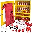 VEVOR Electrical Lockout Tagout Kit, 59 PCS Safety Lockout Tagout Station with Padlocks, Hasps, Tags, Ties, Plug Lockout, Circuit Breaker Lockouts, Valve Lockouts, Cable Lockout, Lockout Bag, Box
