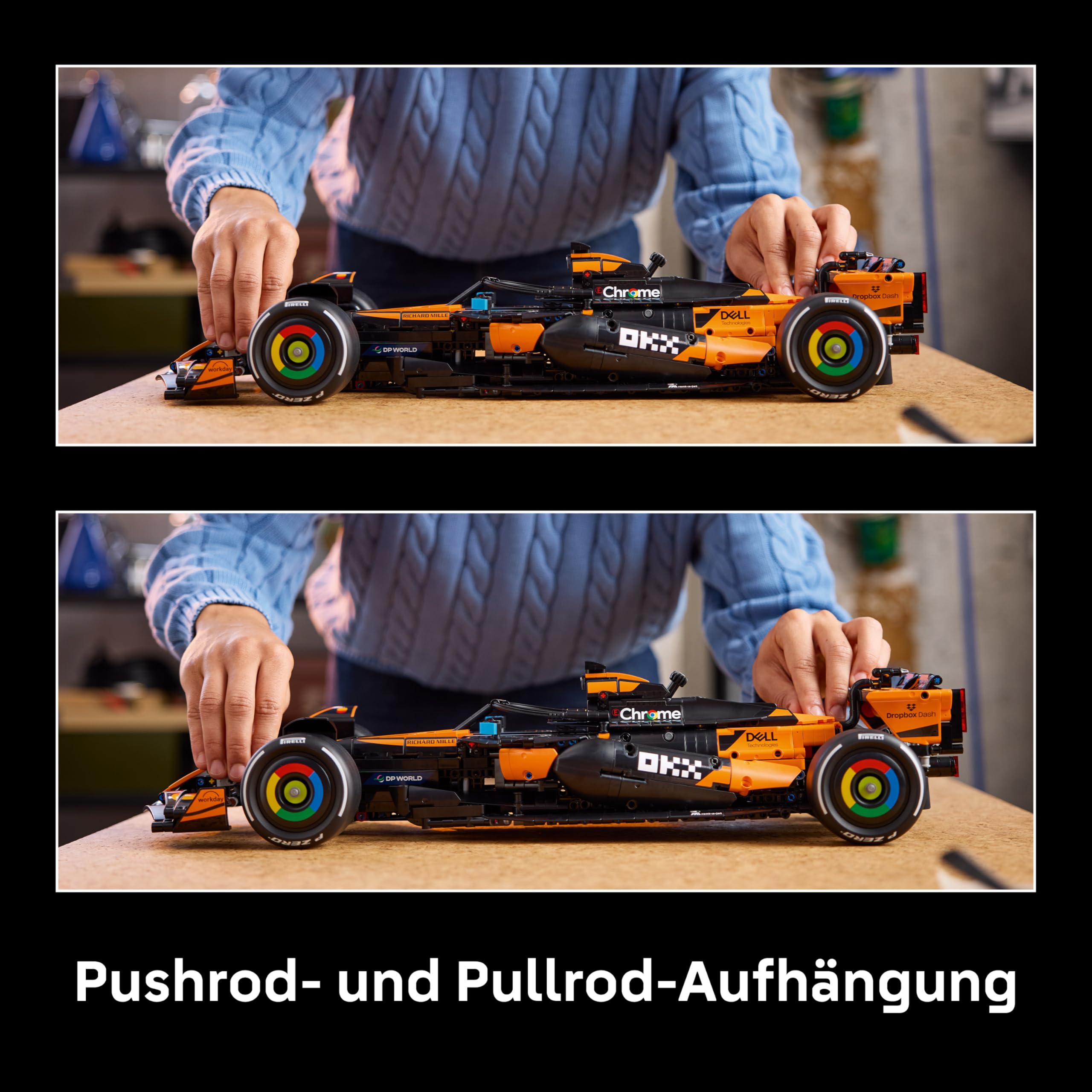 LEGO Technic McLaren MCL39 F1 Rennwagen - Modellbau für Erwachsene - Sammler Set mit V6-Motor, Differential & DRS-Aktivierung - Geschenkidee für Racing- & Motorsport Fans - 42228 5