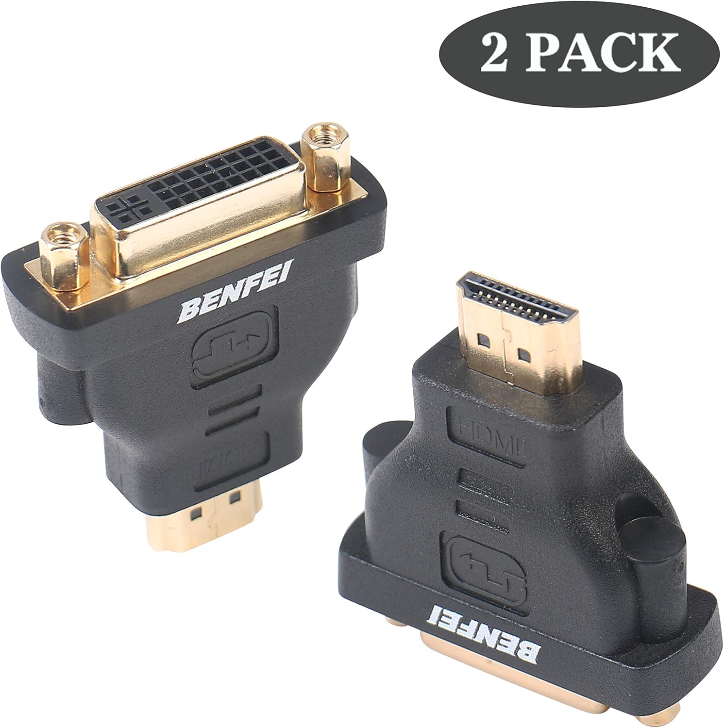 HDMI to DVID DVI Adapter, BENFEI HDMI to DVID DVI Bidirectional Male to Female Adaptor with