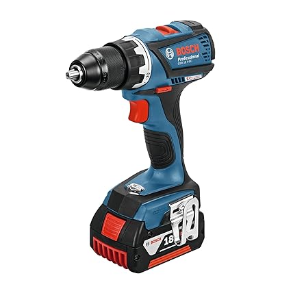 Bosch Professional 18V Akkuschrauber GSR 18 V-EC 2x 5,0 Ah Akku Schnellladegerät L-BOXX (18 Volt Max. Drehmoment: 60 Nm max. 