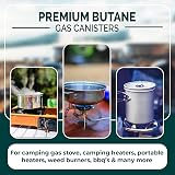 Green Haven 8 Pack EN417 Butane Cartridges for Camping Stoves BBQs view 4