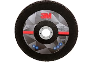 3M Flap Disc 769F, Type 27, 60+, 7 in x 7/8 in, High Performance Abrasive, Ceramic Precision-Shaped Grain Grinding and Finishing Disc, Carbon Steel, Stainless Steel