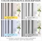 PONY DANCE Eyelet Curtain 52x63 Blackout Thermal Grey White 1 Panel view 4