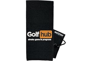 Wolf Golf Towels - Golfhub Golf Towel - Golf Accessories for Men - Golf Gifts for Men - Embroidered Funny Golf Towel