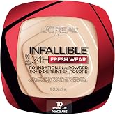 L'Oreal Paris Makeup Infallible Fresh Wear Foundation in a Powder, Up to 24H Wear, Waterproof, Porcelain, 0.31 oz. (Packaging May Vary)